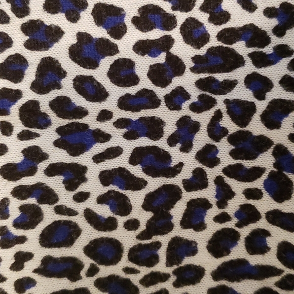Michael Kors Electric Blue Leopard Print Sweater. - Picture 2 of 5